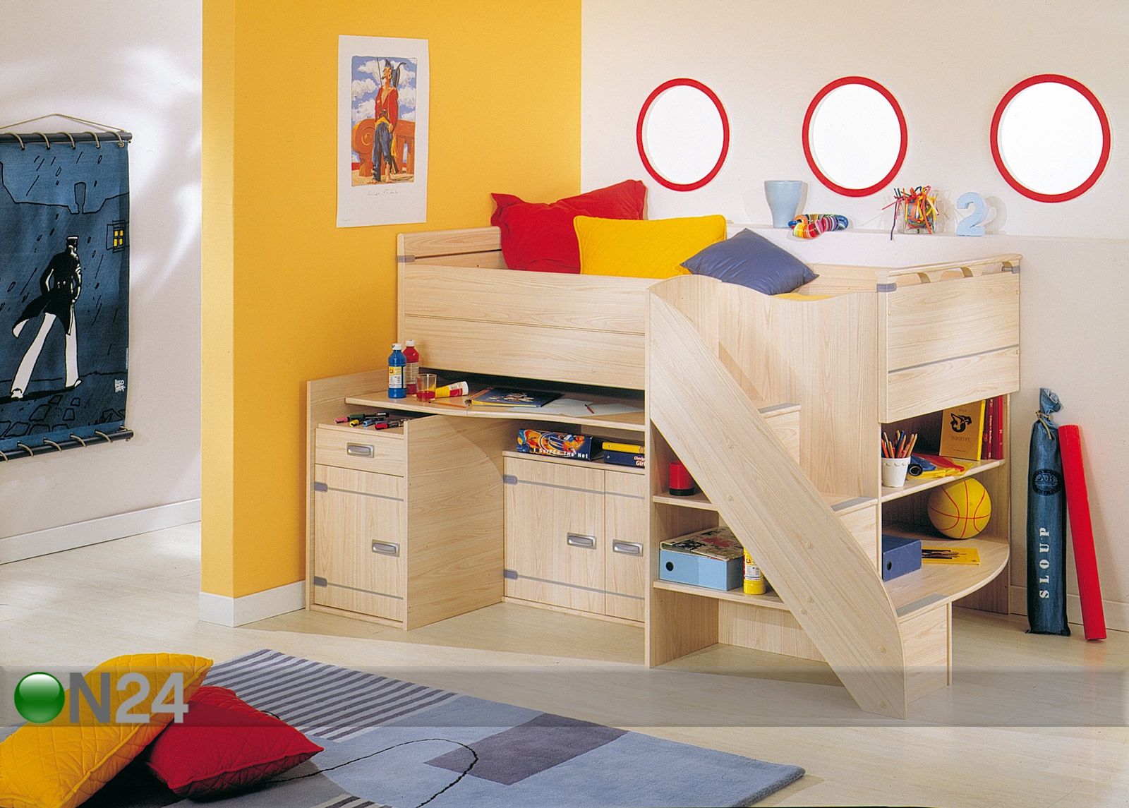 Parvisänky yhdistelmä SKIPPER 90x200 cm kuvasuurennos