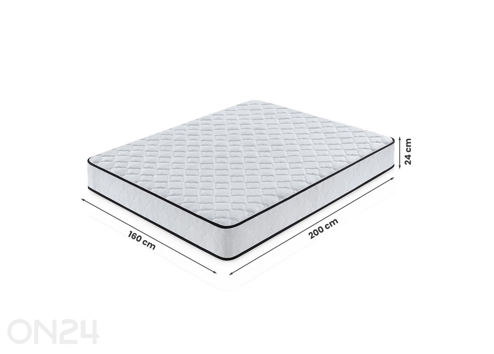 Patja + suojalaita 160x200 cm kuvasuurennos mitat