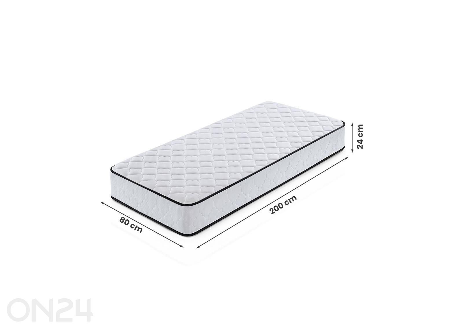 Patja + suojalaita 80x200 cm kuvasuurennos mitat