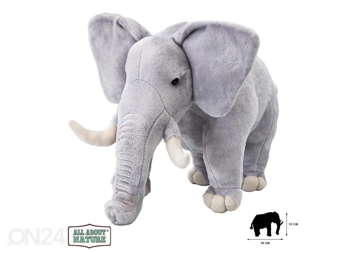 Pehmolelu Elefantti 33 cm Wild Planet kuvasuurennos