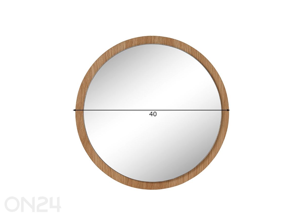 Peili Ø 40 cm kuvasuurennos mitat