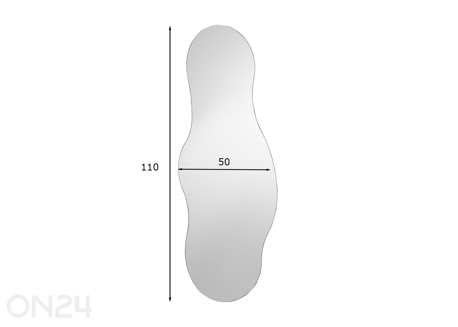 Peili 50x110 cm kuvasuurennos mitat