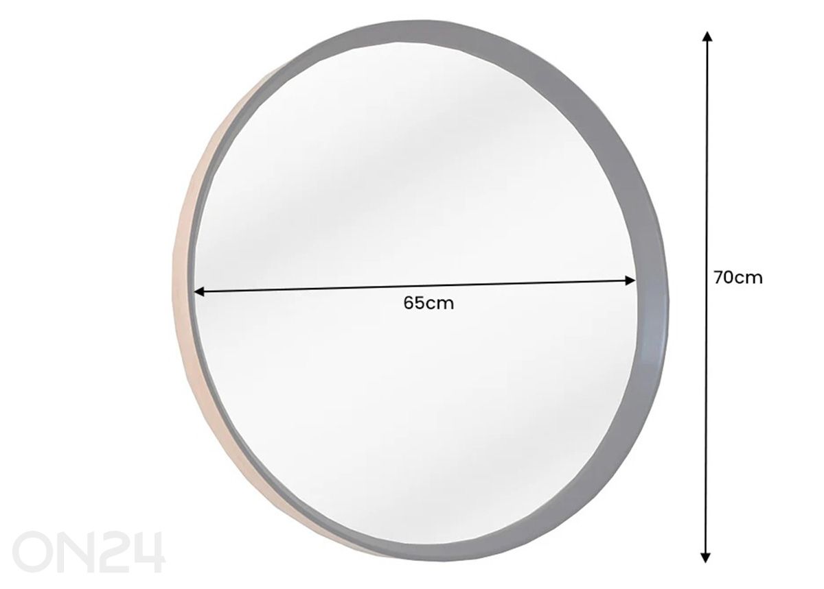 Peili Amsterdam Ø 70 cm kuvasuurennos mitat