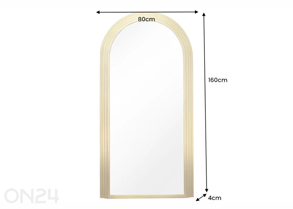 Peili Art Deco kuvasuurennos mitat