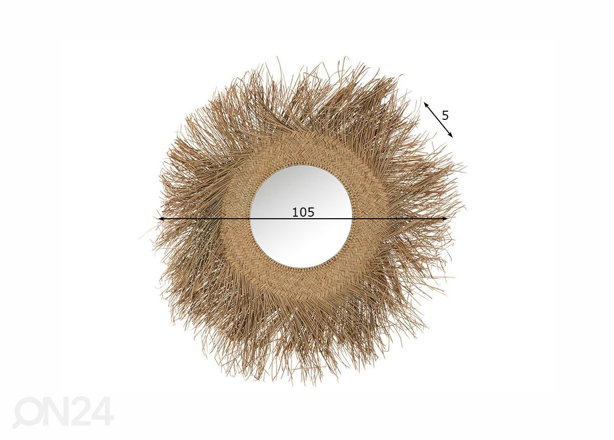 Peili Daan Ø 105 cm kuvasuurennos mitat