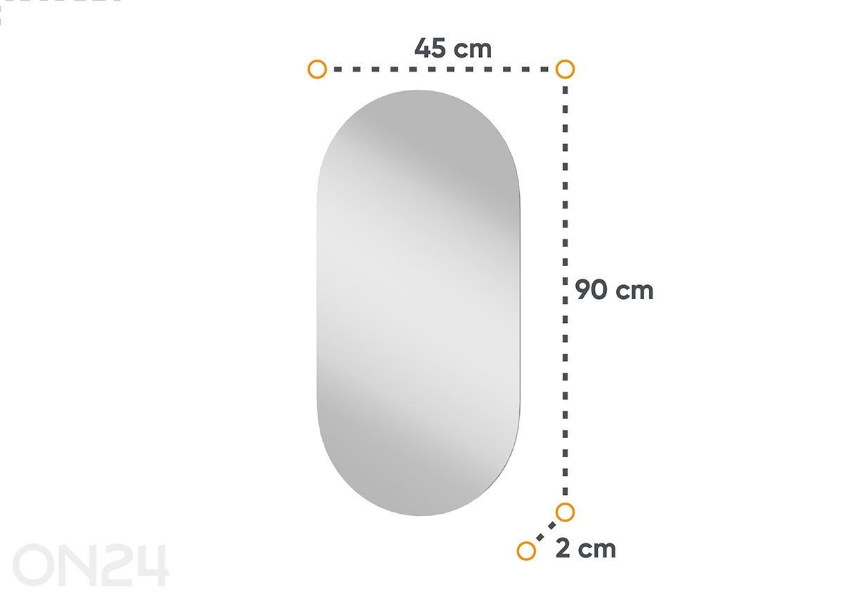 Peili Harmony kuvasuurennos mitat