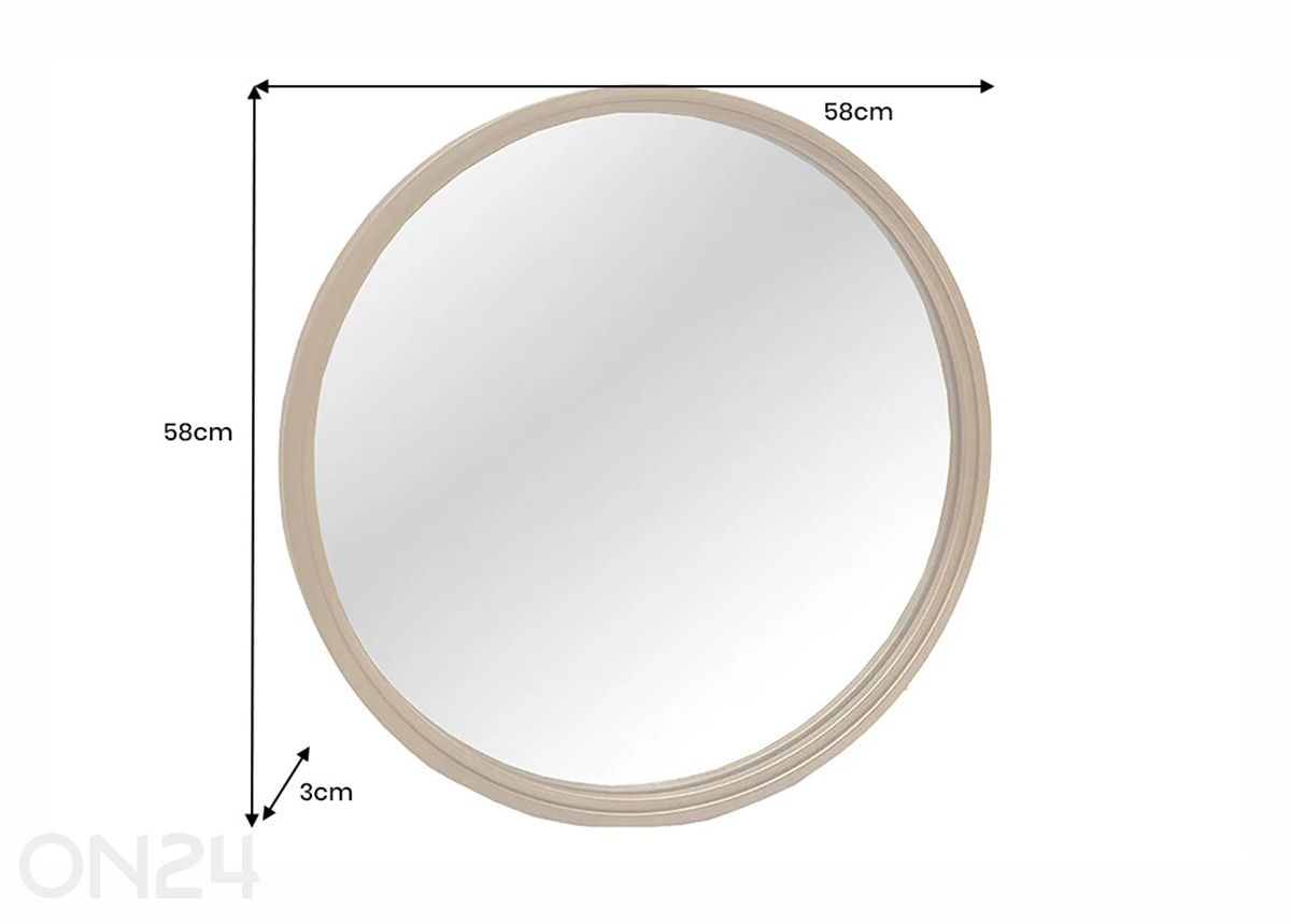 Peili Portrait Ø 60 cm kuvasuurennos mitat