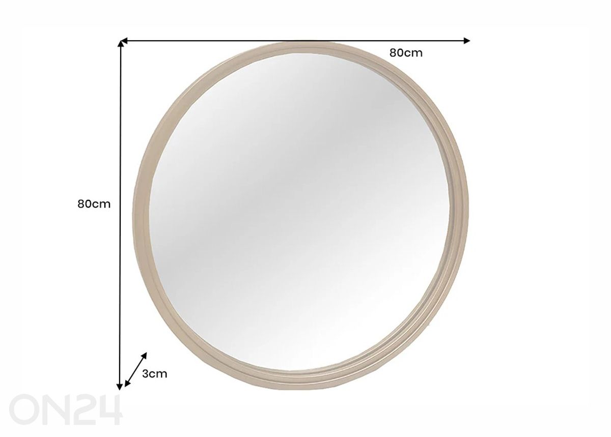 Peili Portrait Ø 80 cm kuvasuurennos mitat