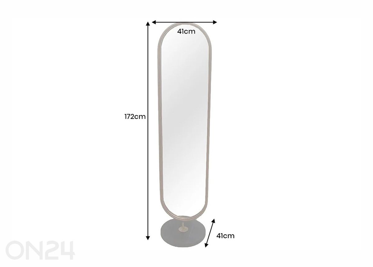 Peili Portrait 175 cm kuvasuurennos mitat