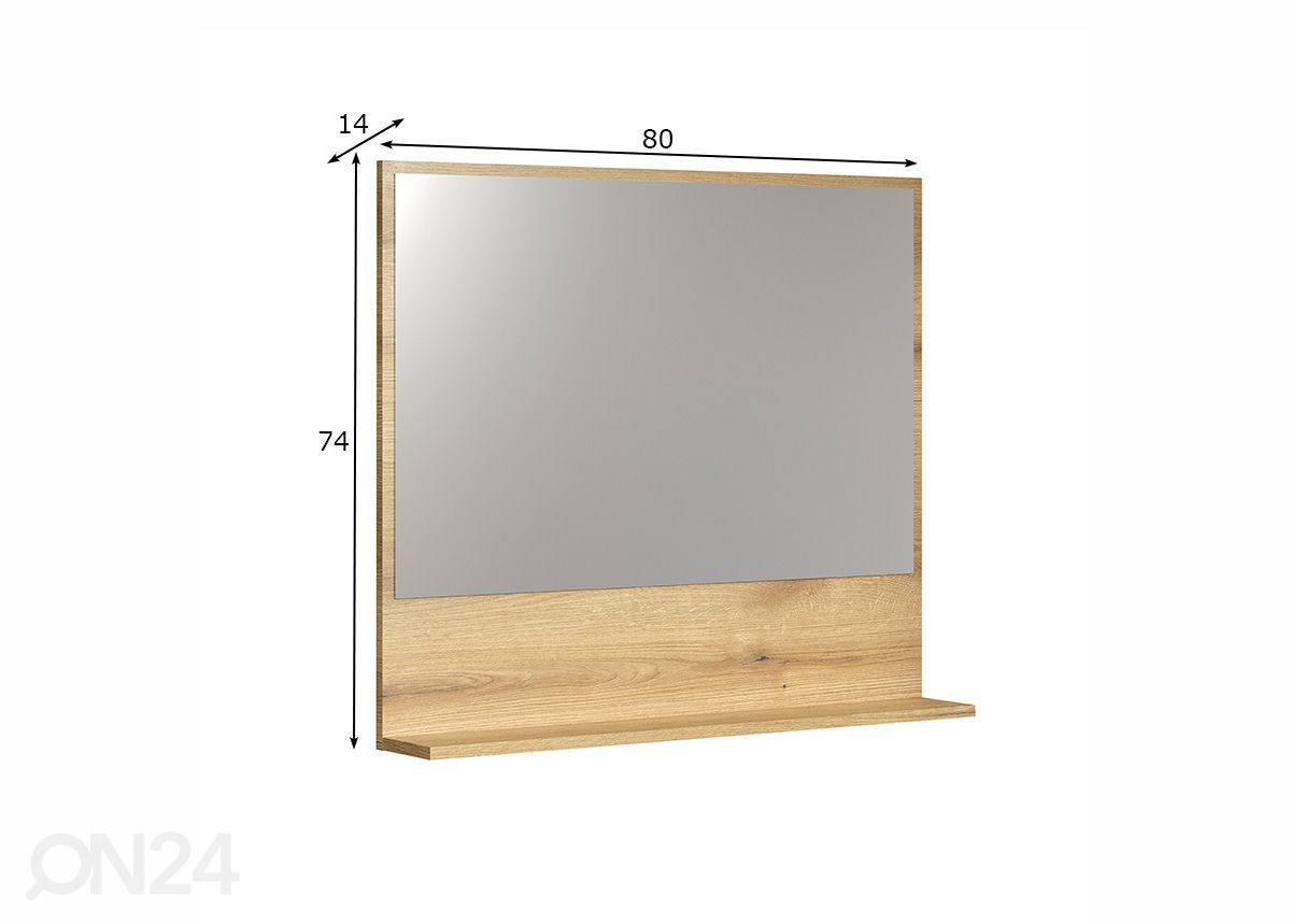 Peili Pure Bliss 80x74 cm kuvasuurennos mitat
