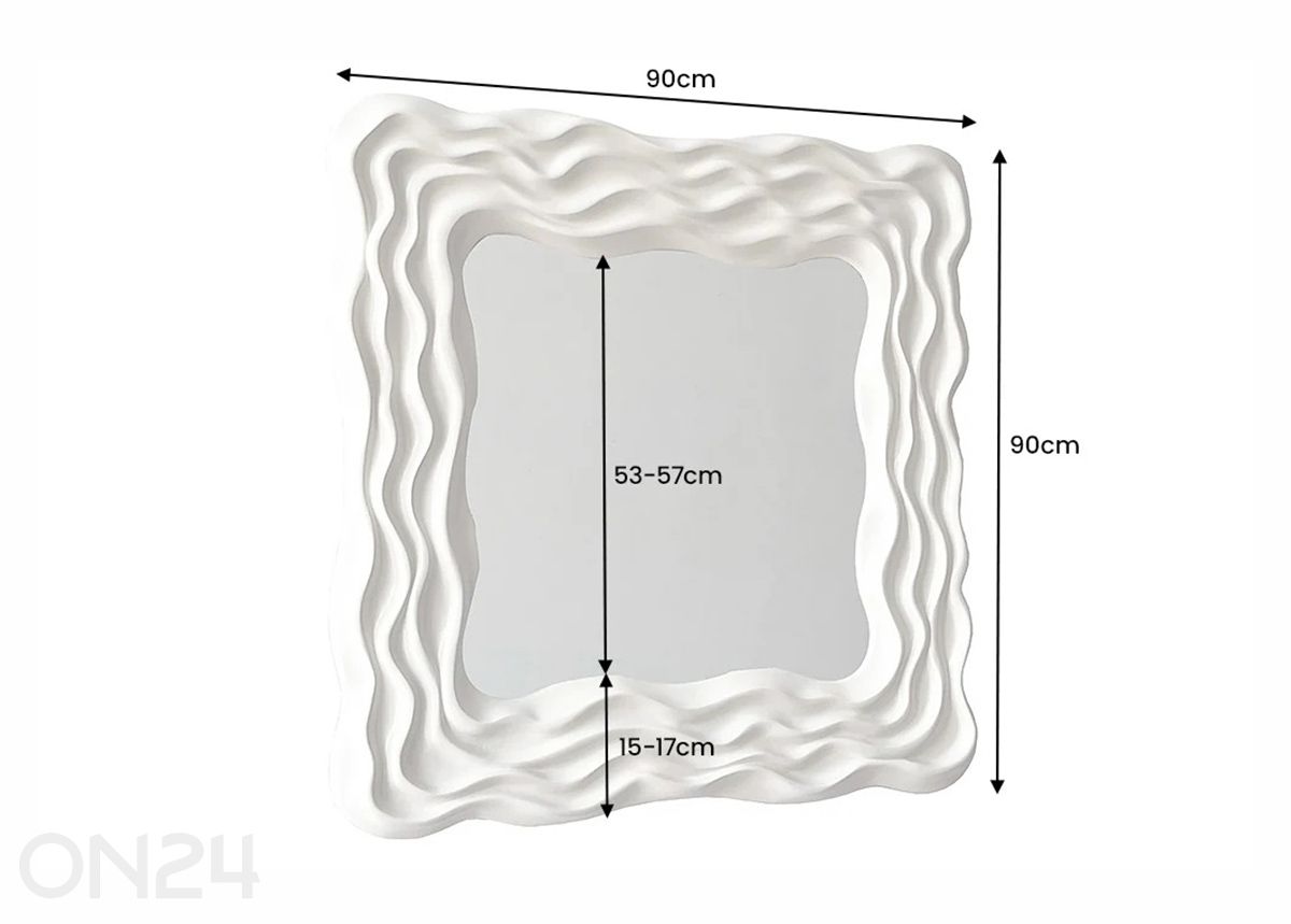 Peili Wave kuvasuurennos mitat