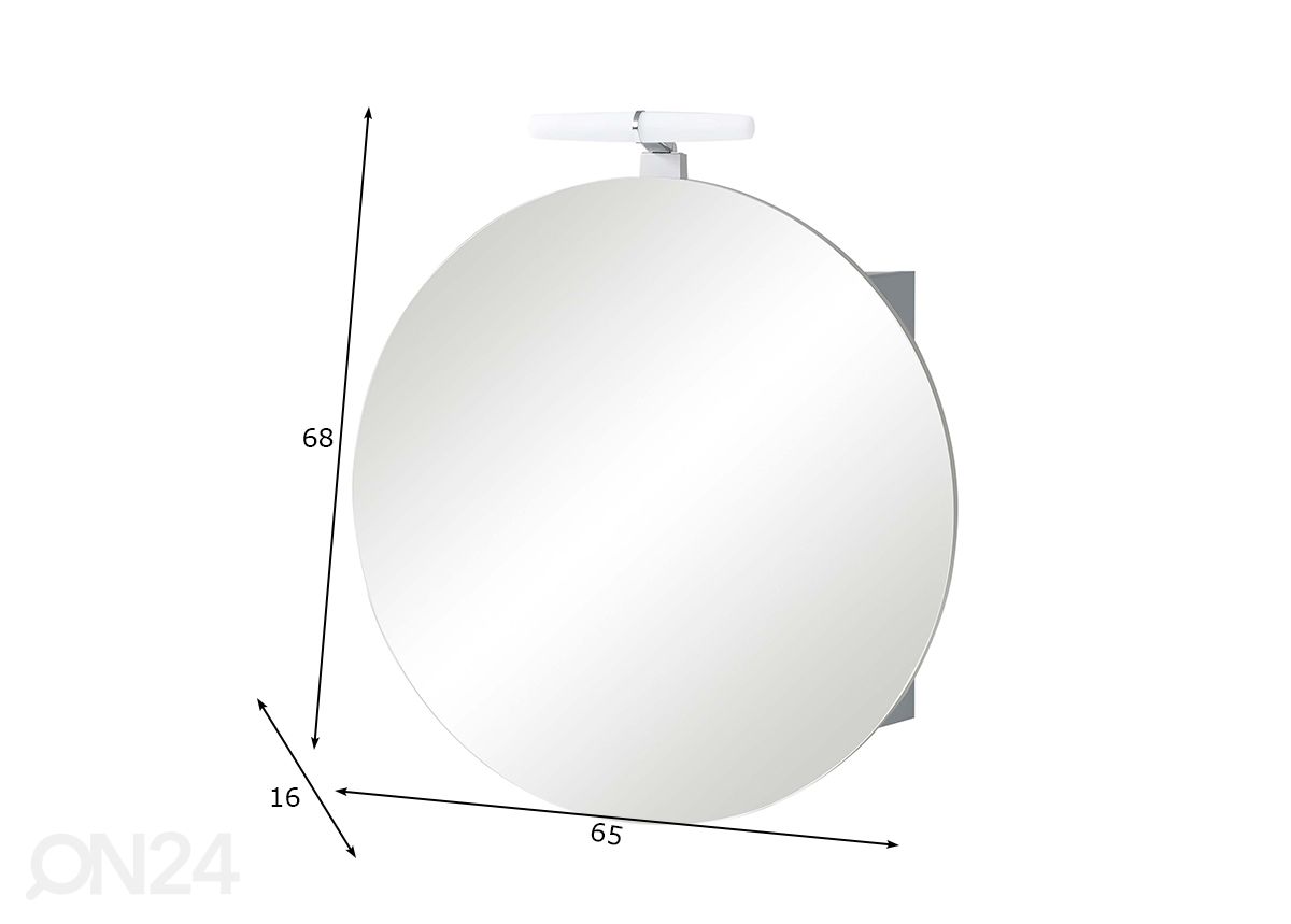 Peilikaappi Bjarne 65 cm kuvasuurennos mitat