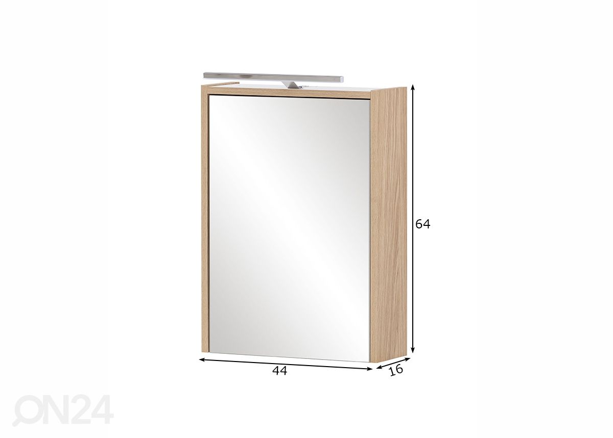 Peilikaappi Elba 43,5 cm kuvasuurennos mitat