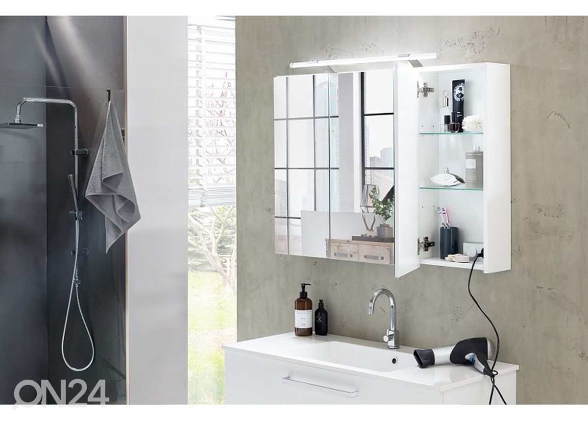 Peilikaappi LED-valaisimella Dorina 90 cm kuvasuurennos