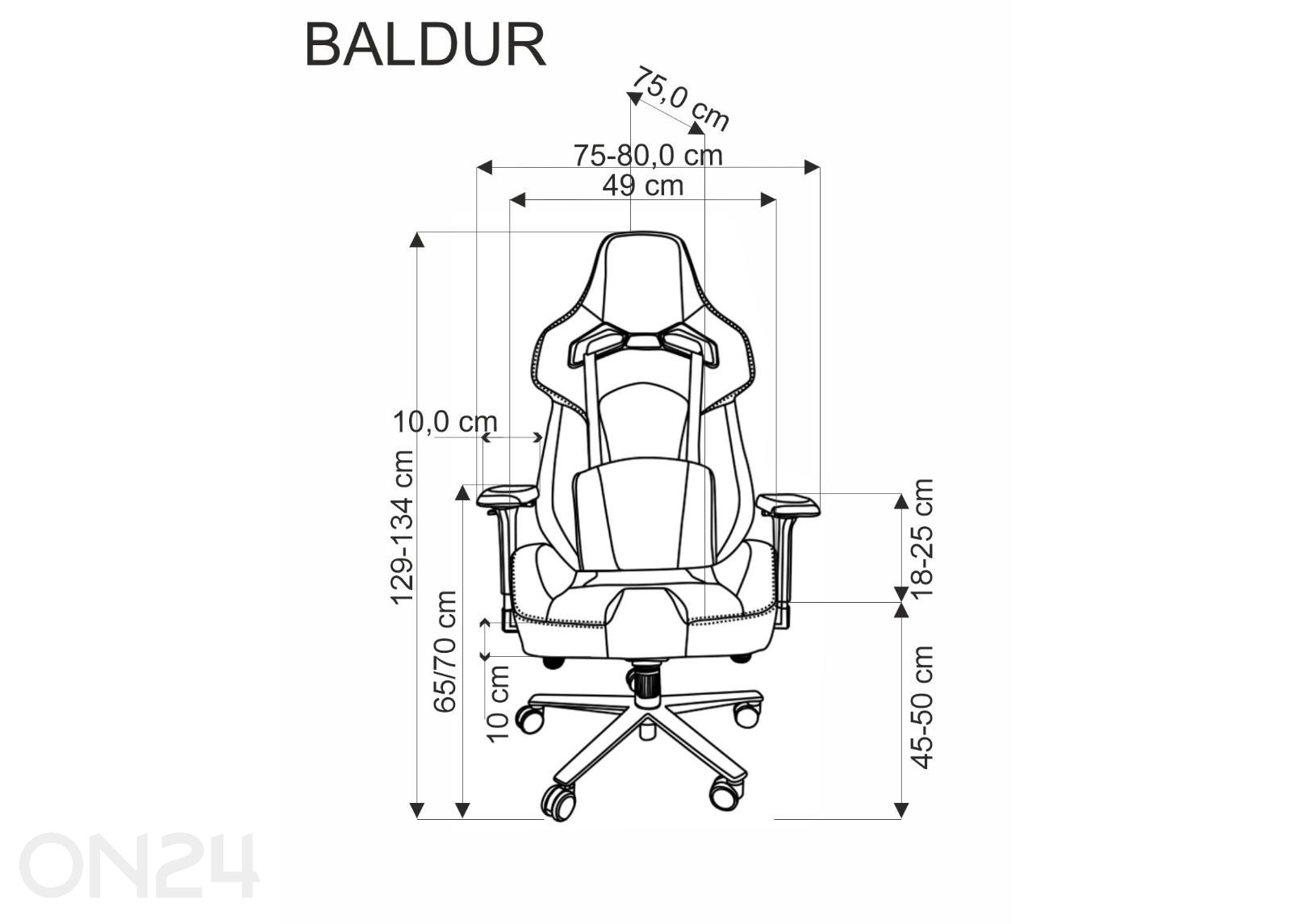 Pelituoli Baldur kuvasuurennos mitat
