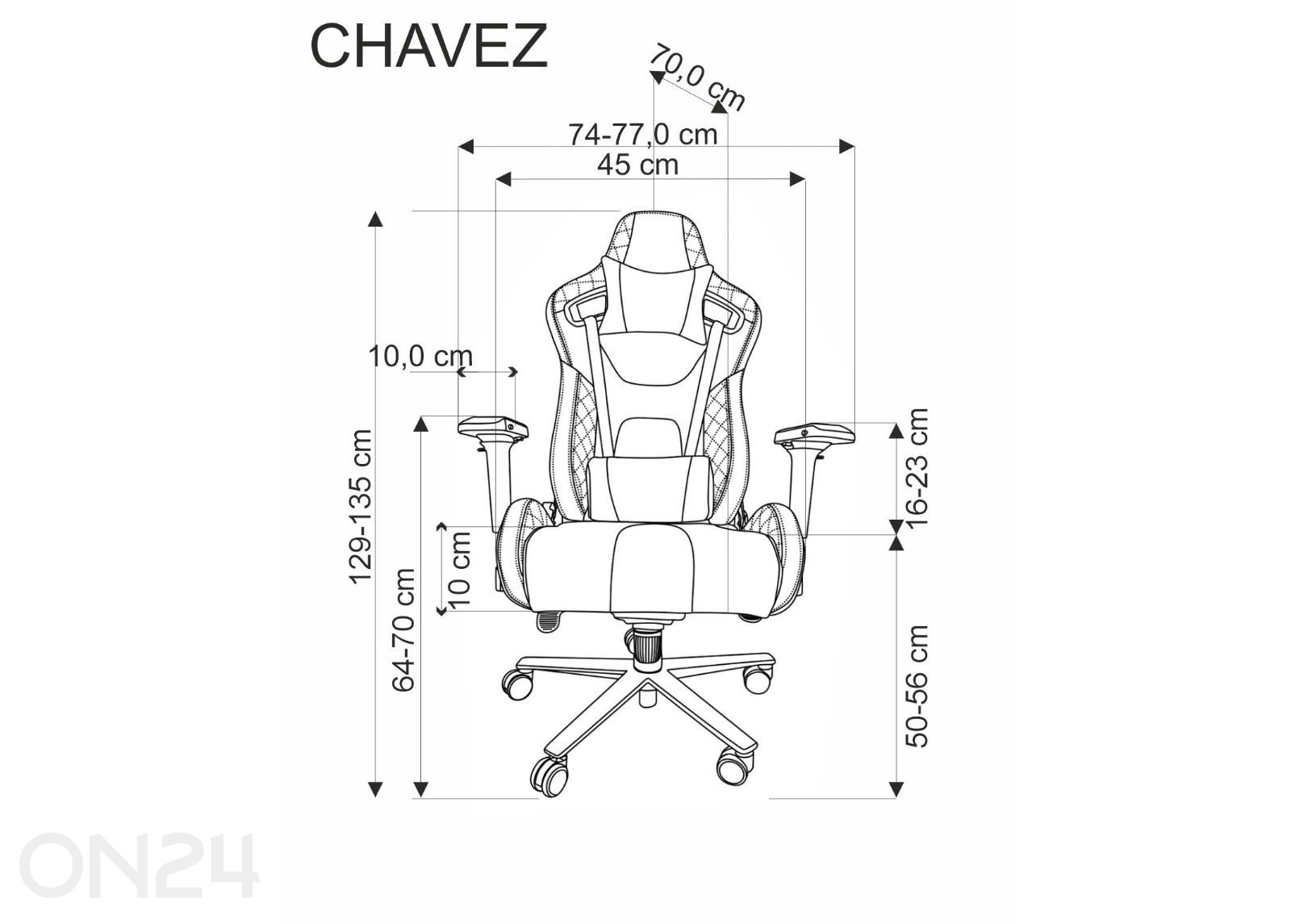 Pelituoli Chavez kuvasuurennos mitat