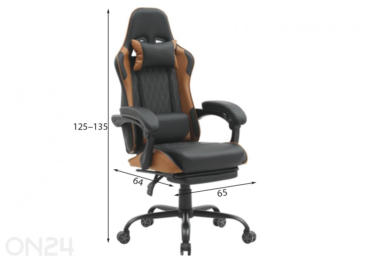 Pelituoli G-Turbo kuvasuurennos mitat