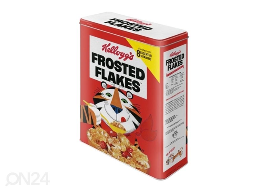 Peltipurkki Kellogg's Frosted Flakes Tony Tiger punainen 4 L kuvasuurennos