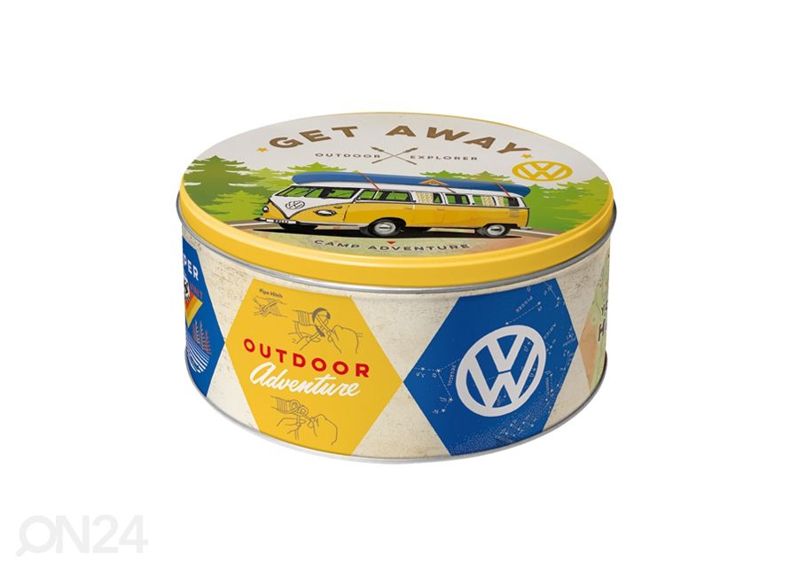 Peltipurkki VW BULLI LET´S GET AWAY 3,3L kuvasuurennos