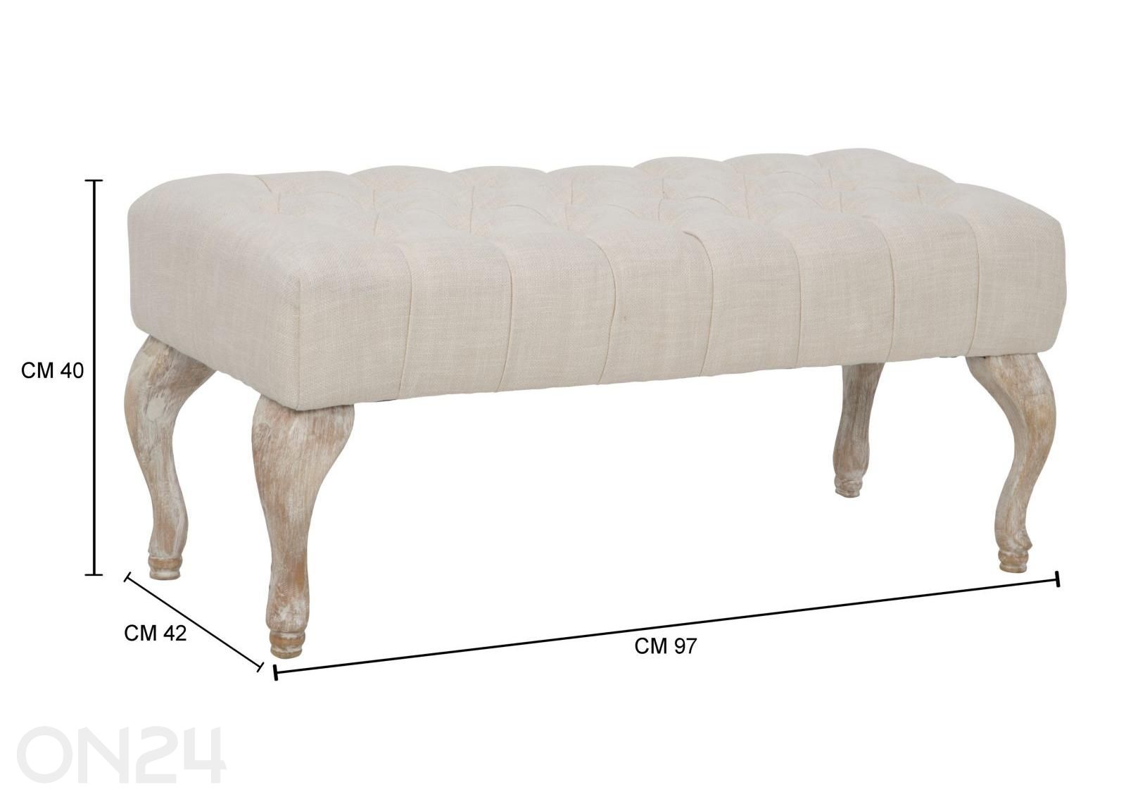 Penkki Provenza 42x97 cm, beige kuvasuurennos mitat