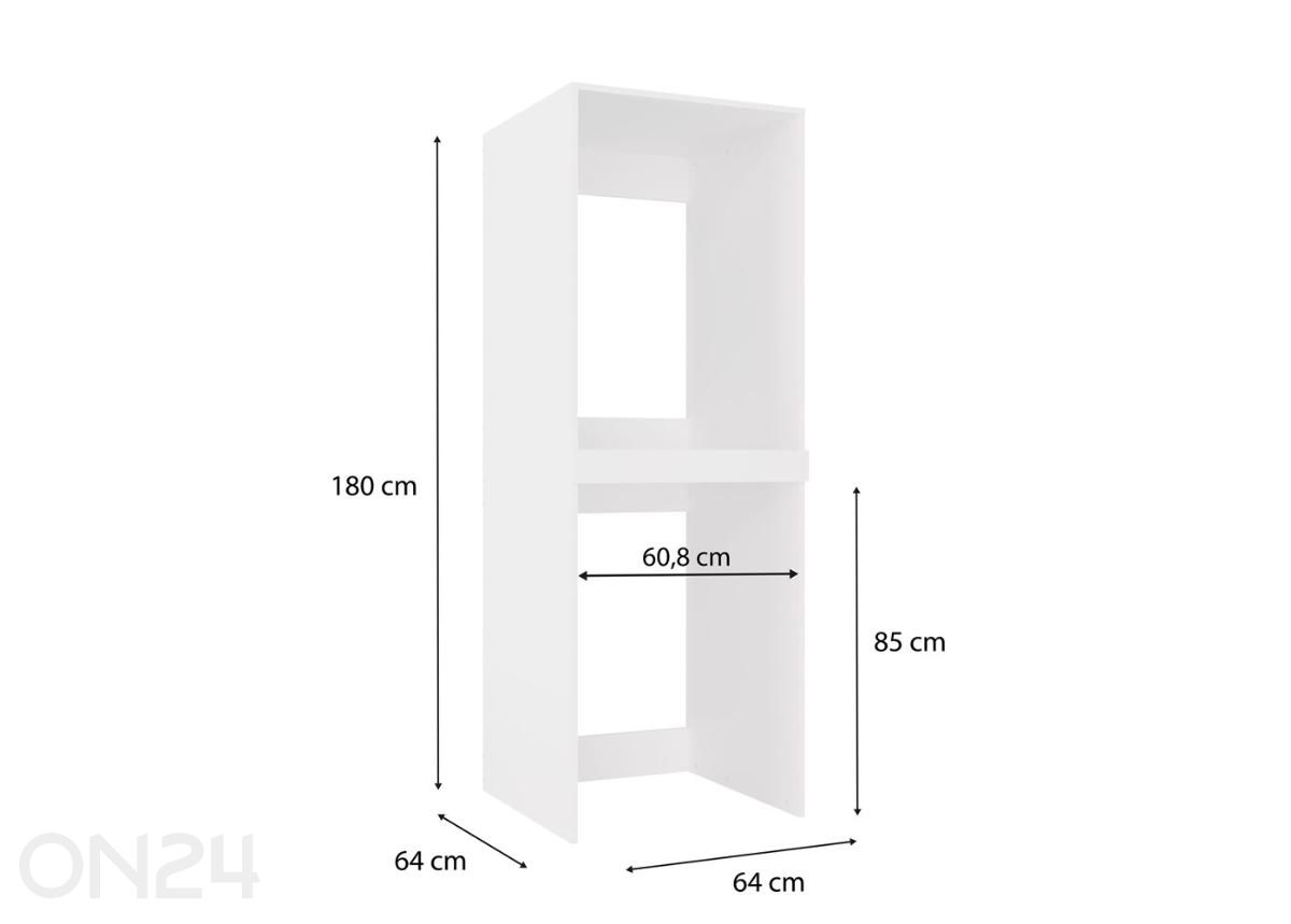Pesukonekaappi Pola kuvasuurennos mitat