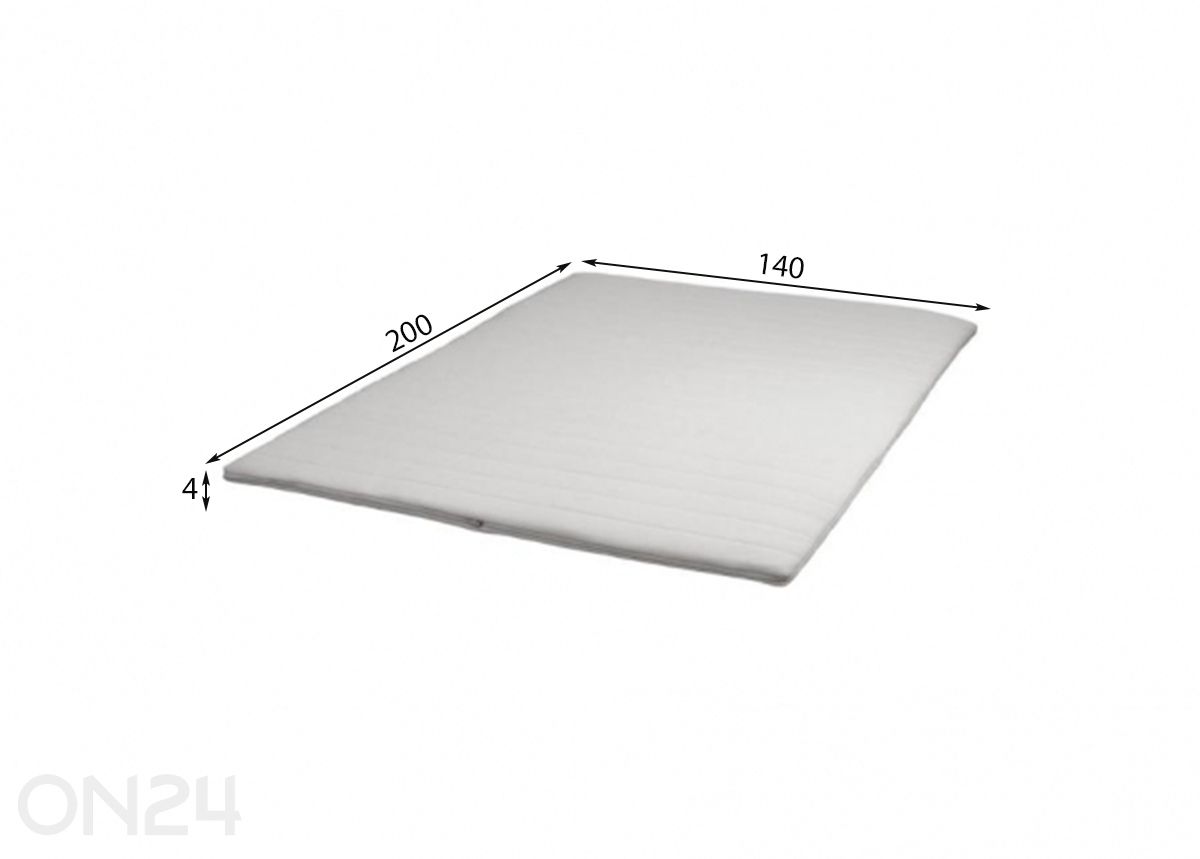 Petauspatja Wendre Foam 140x200 cm kuvasuurennos mitat