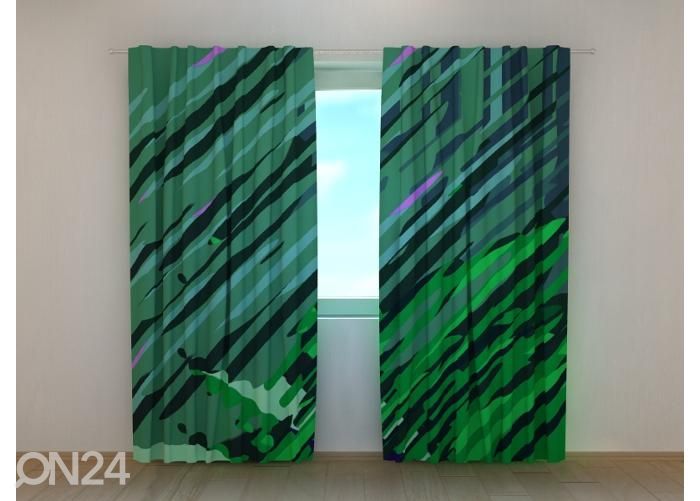 Pimennusverhot Beautiful Green Illustration 240x220 cm kuvasuurennos