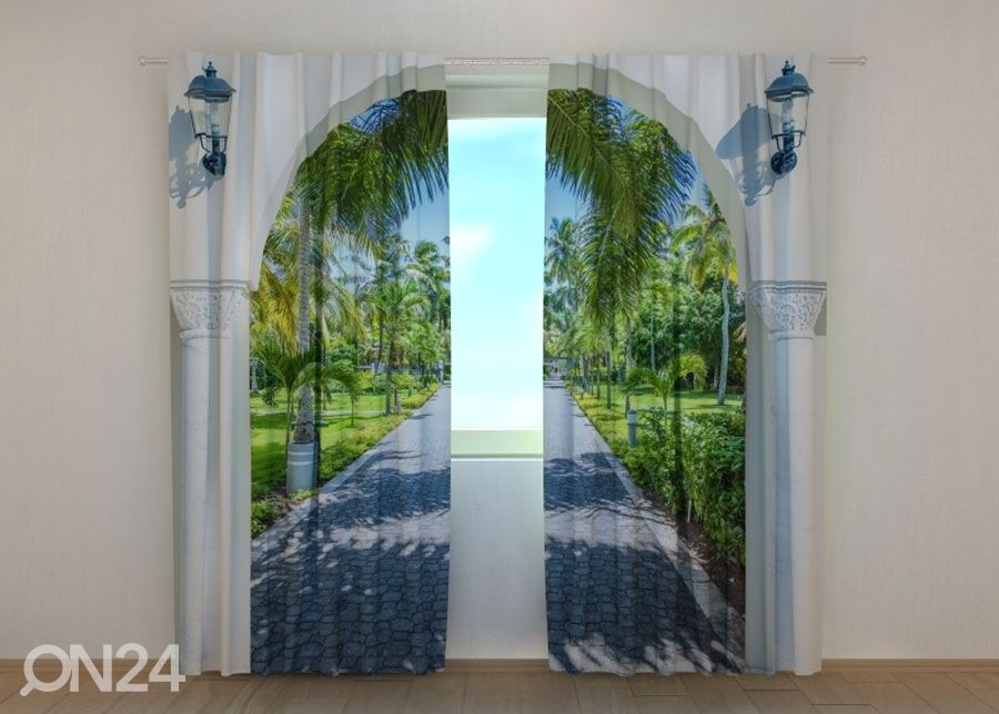 Pimennysverho ARCH TO THE ALLEY 240x220 cm kuvasuurennos