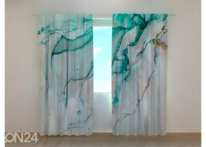 Pimennysverhot Beautiful Abstraction of Green-Blue Color 240x220 cm kuvasuurennos