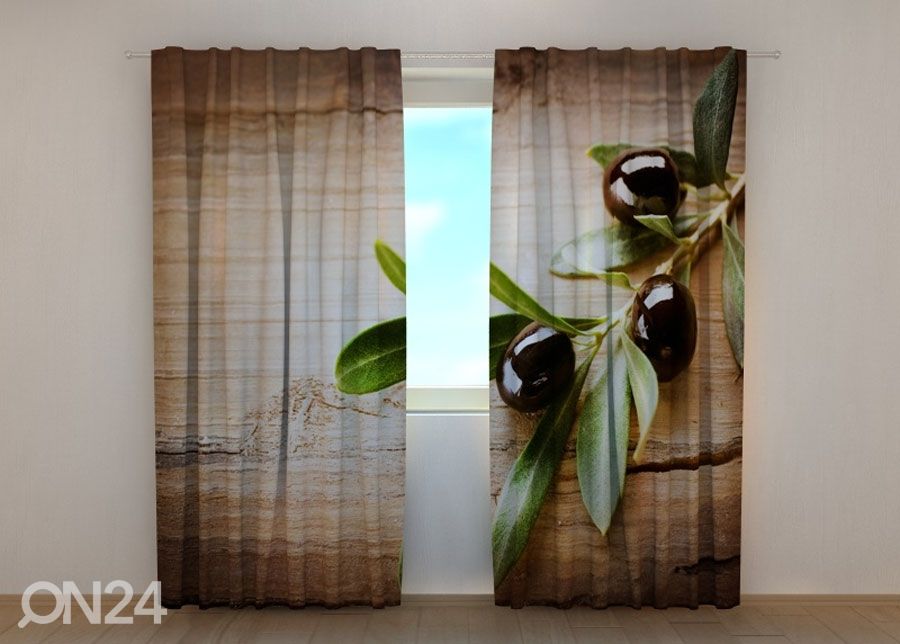 Pimennysverhot Black Olives 240x220 cm kuvasuurennos