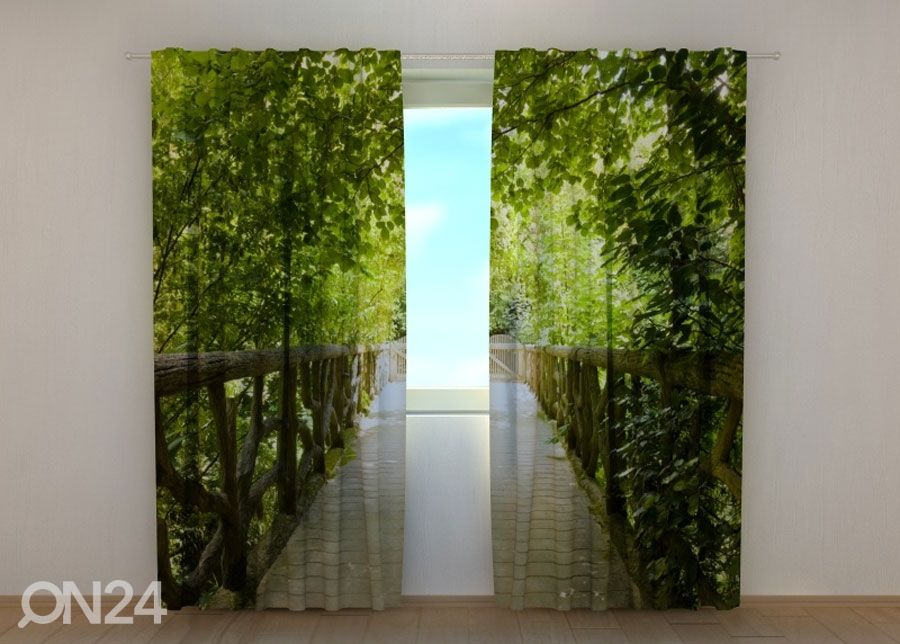 Pimennysverhot Bridge in the Park 240x220 cm kuvasuurennos