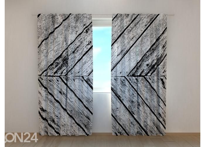 Pimennysverhot Old Gray Wood 240x220 cm kuvasuurennos