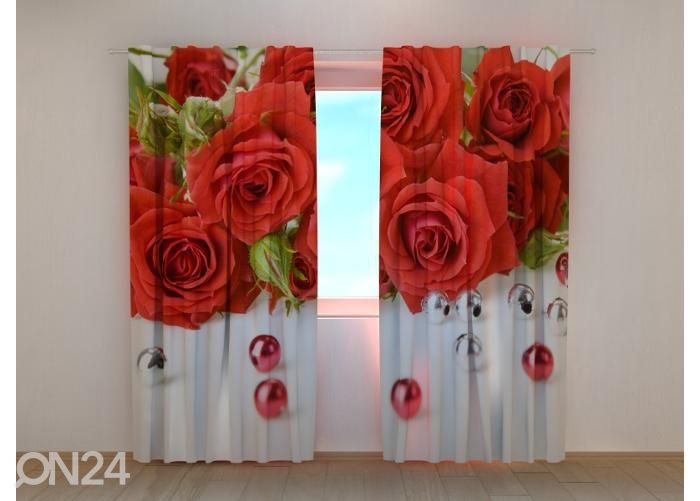 Pimennysverhot Rose and Beads 240x220 cm kuvasuurennos