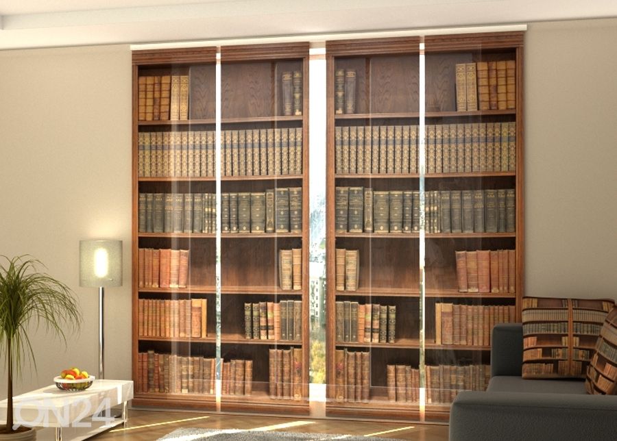 Pimentävä paneeliverho Bookcase 1 240x240 cmcm kuvasuurennos