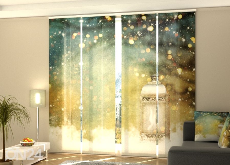 Pimentävä paneeliverho Christmas Lantern 240x240 cm kuvasuurennos