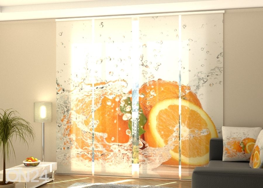 Pimentävä paneeliverho Juicy orange 240x240 cm kuvasuurennos