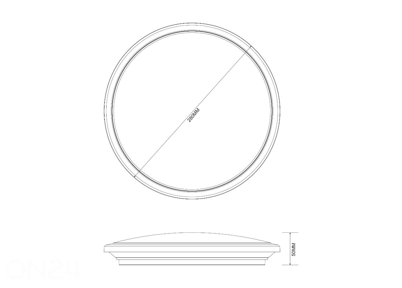 Plafondivalaisin Moren Chrome kuvasuurennos mitat
