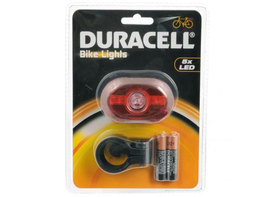 Polkupyörän takavalo Duracell 5 LED kuvasuurennos