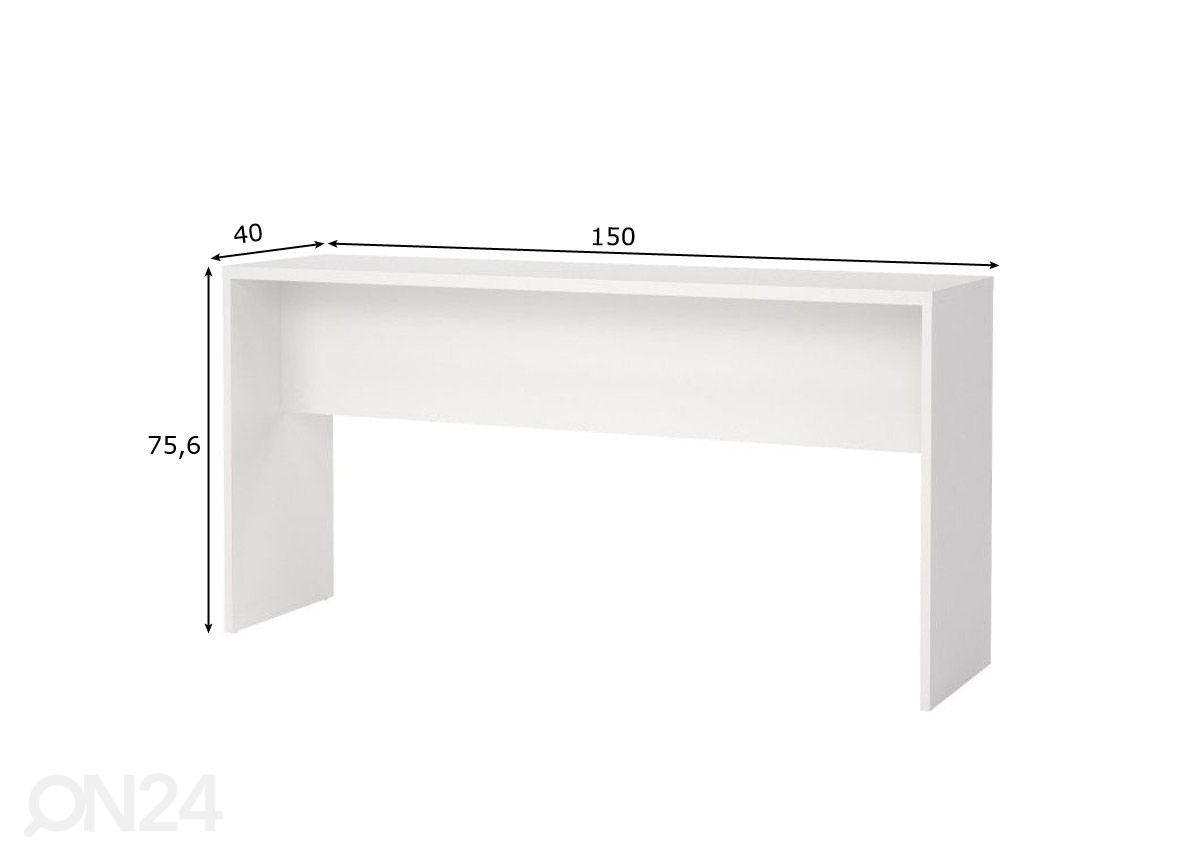 Pöydän jatko-osa Sign 150 cm kuvasuurennos mitat