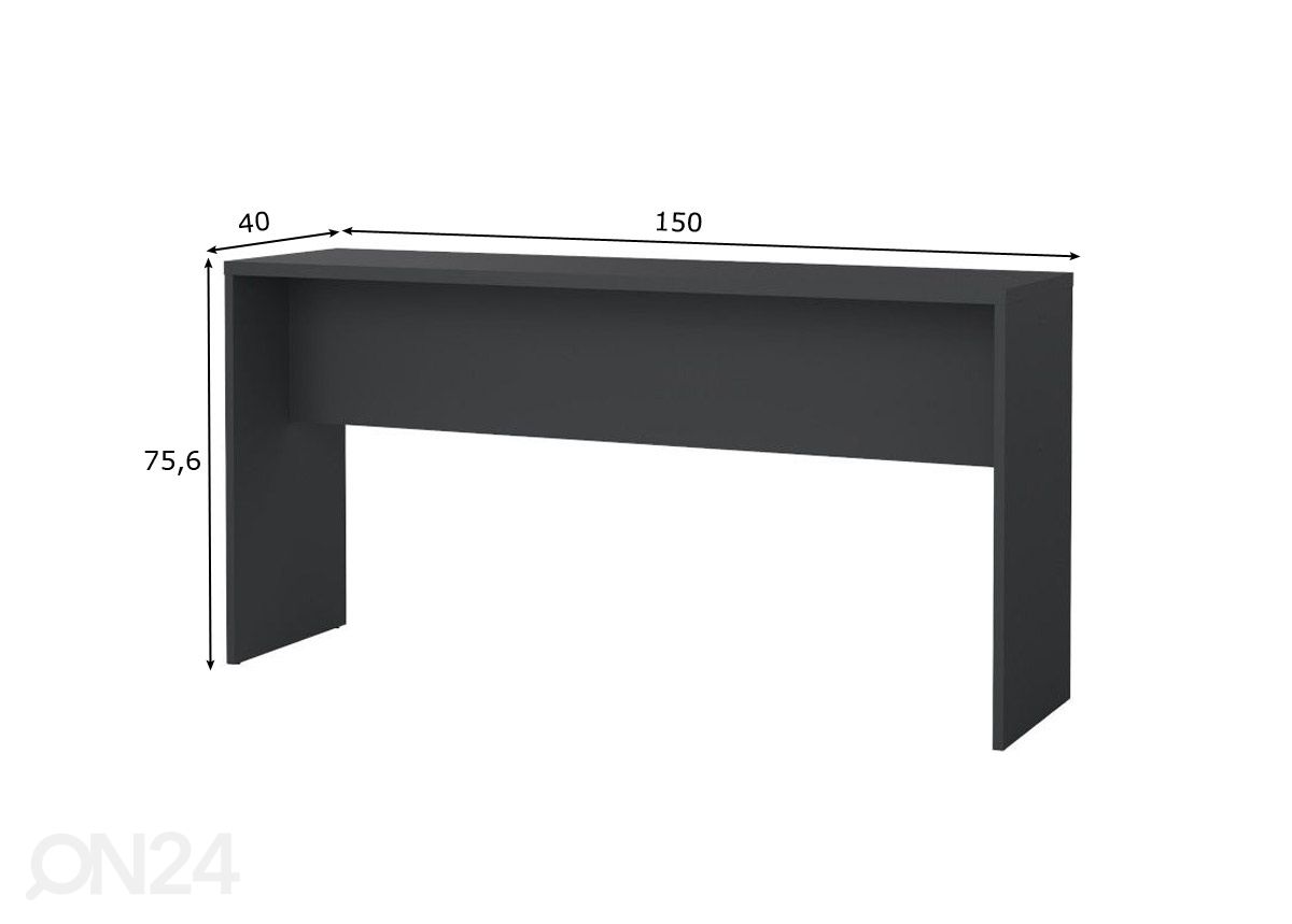 Pöydän jatko-osa Sign 150 cm kuvasuurennos mitat