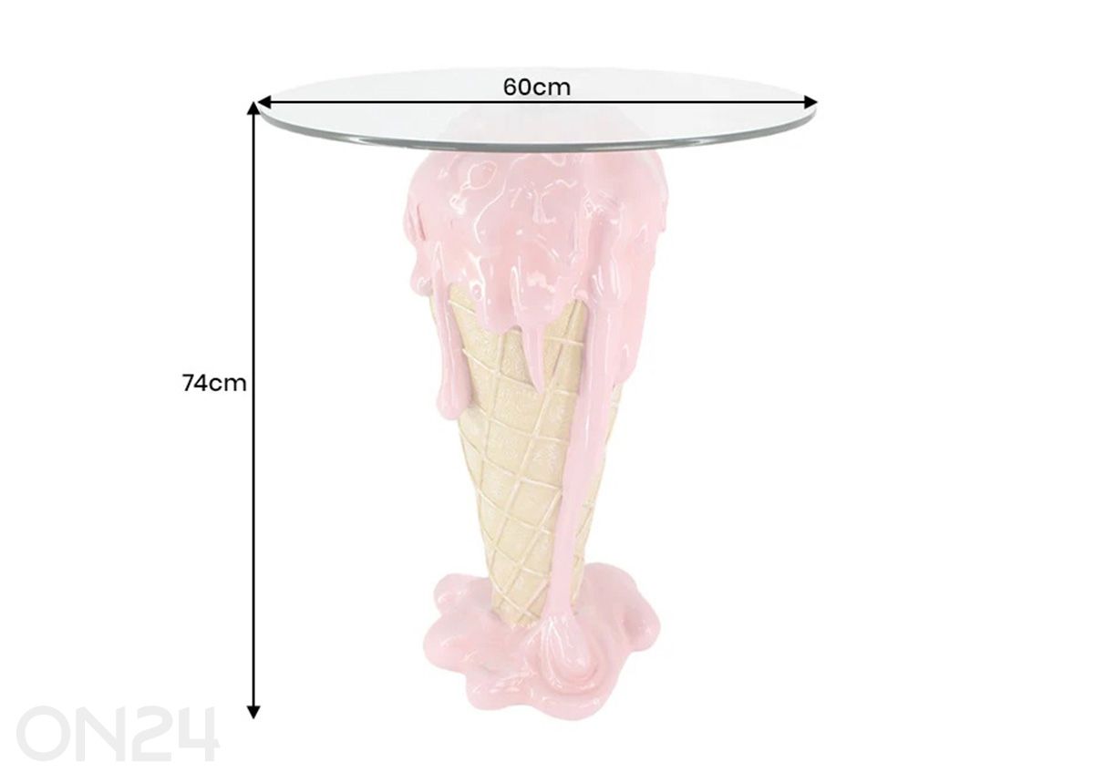 Pöytä Ice Cream kuvasuurennos mitat