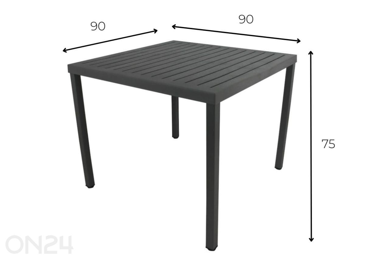 Pöytä Piila In&Out tummanharmaa kuvasuurennos mitat