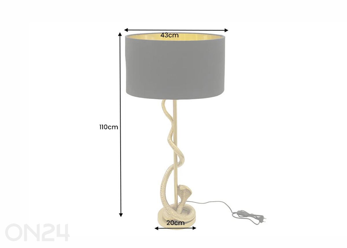 Pöytälamppu Cobra kuvasuurennos mitat