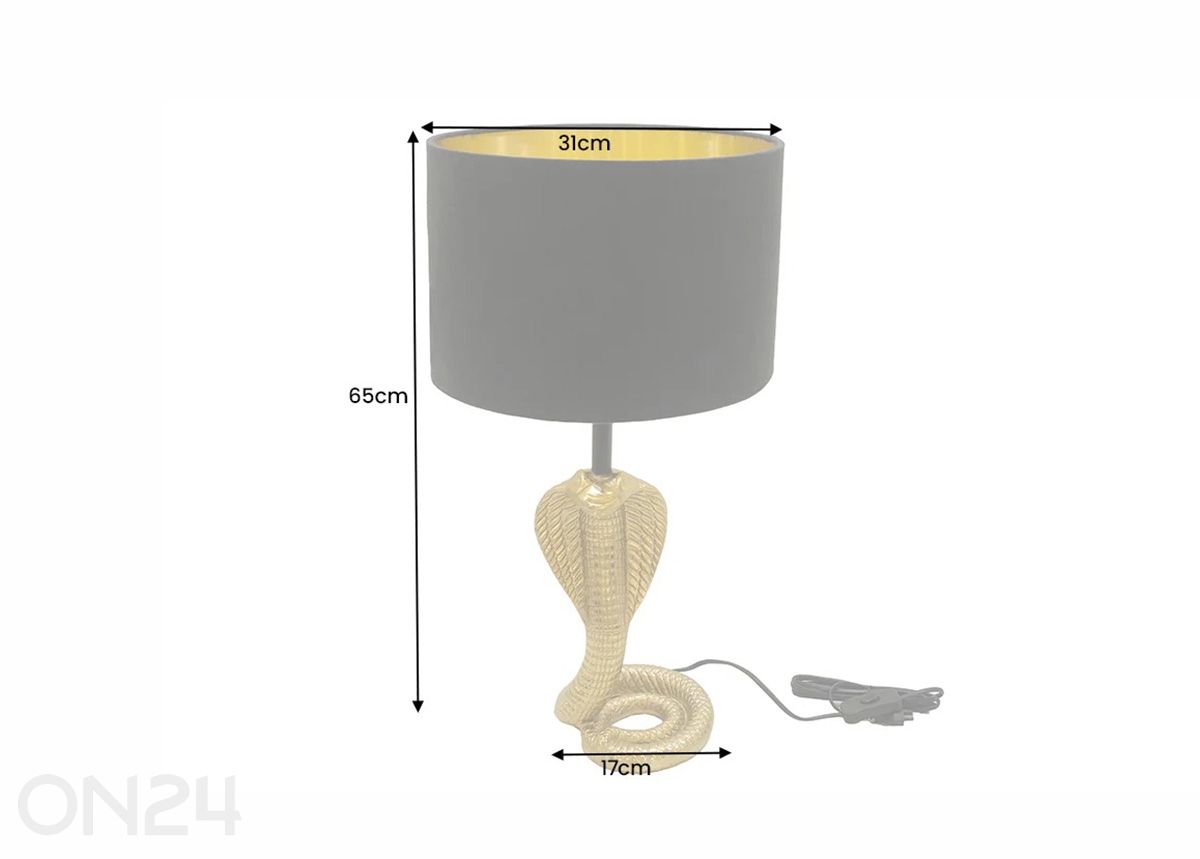 Pöytälamppu Cobra kuvasuurennos mitat