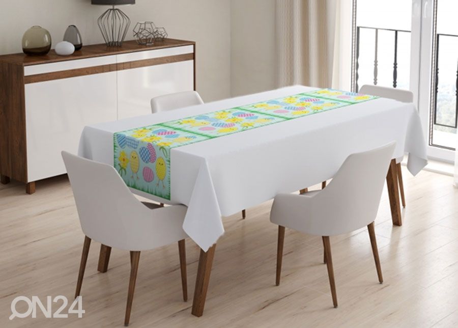 Pöytäliina EASTER EGGS 40x140 cm kuvasuurennos