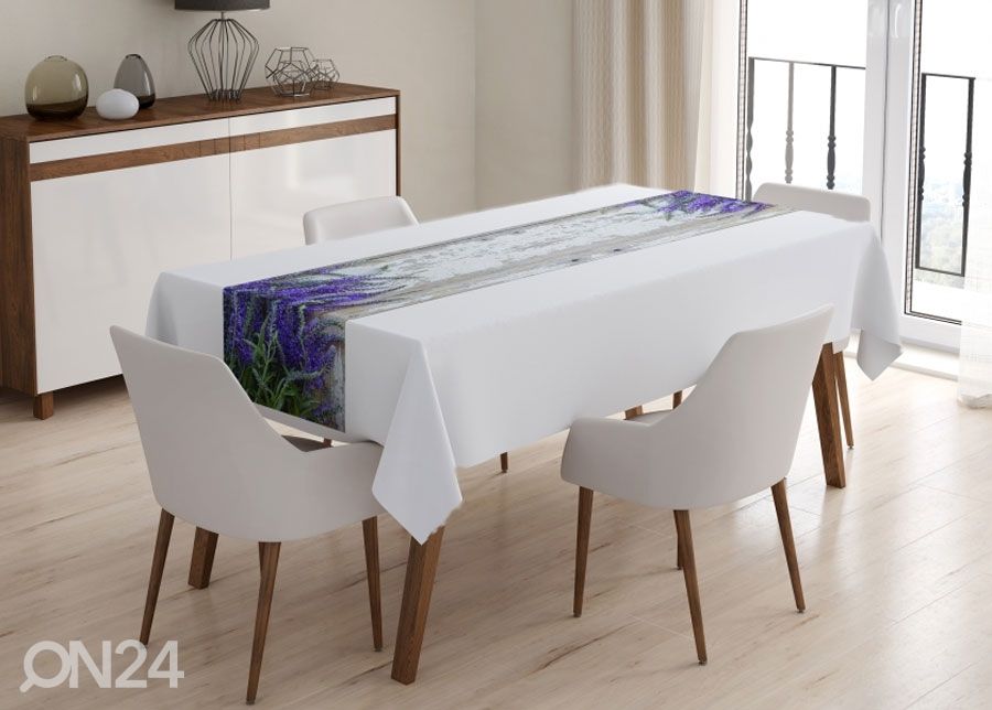 Pöytäliina LAVENDER ON THE WOOD 40x240 cm kuvasuurennos