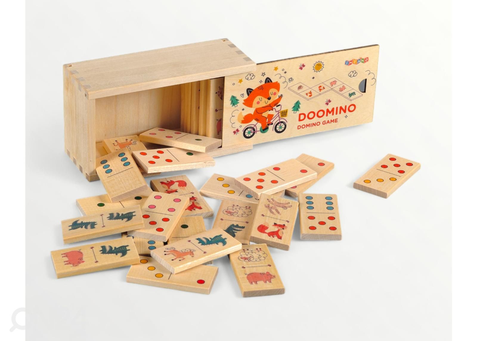 Pöytäpeli Domino Eläimet ja täplät kuvasuurennos