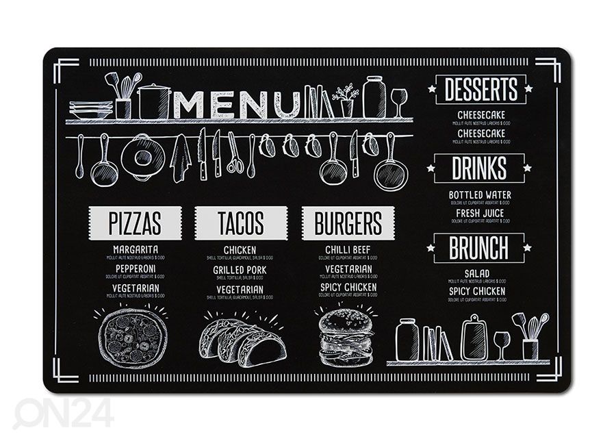 Pöytätabletti Menu kuvasuurennos