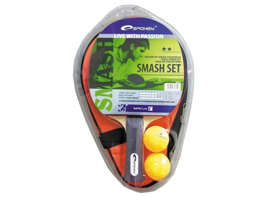 Pöytätennismaila ja 2 palloa Spokey Smash Set kuvasuurennos
