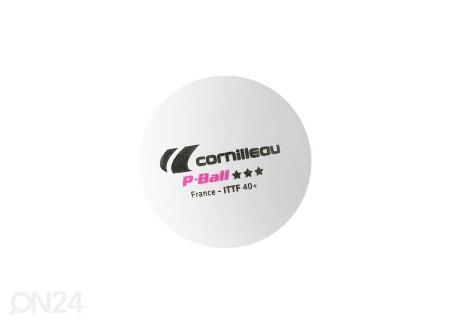 Pöytätennispallot Cornilleau P-BALL ITTF, valkoiset, 3 kpl kuvasuurennos